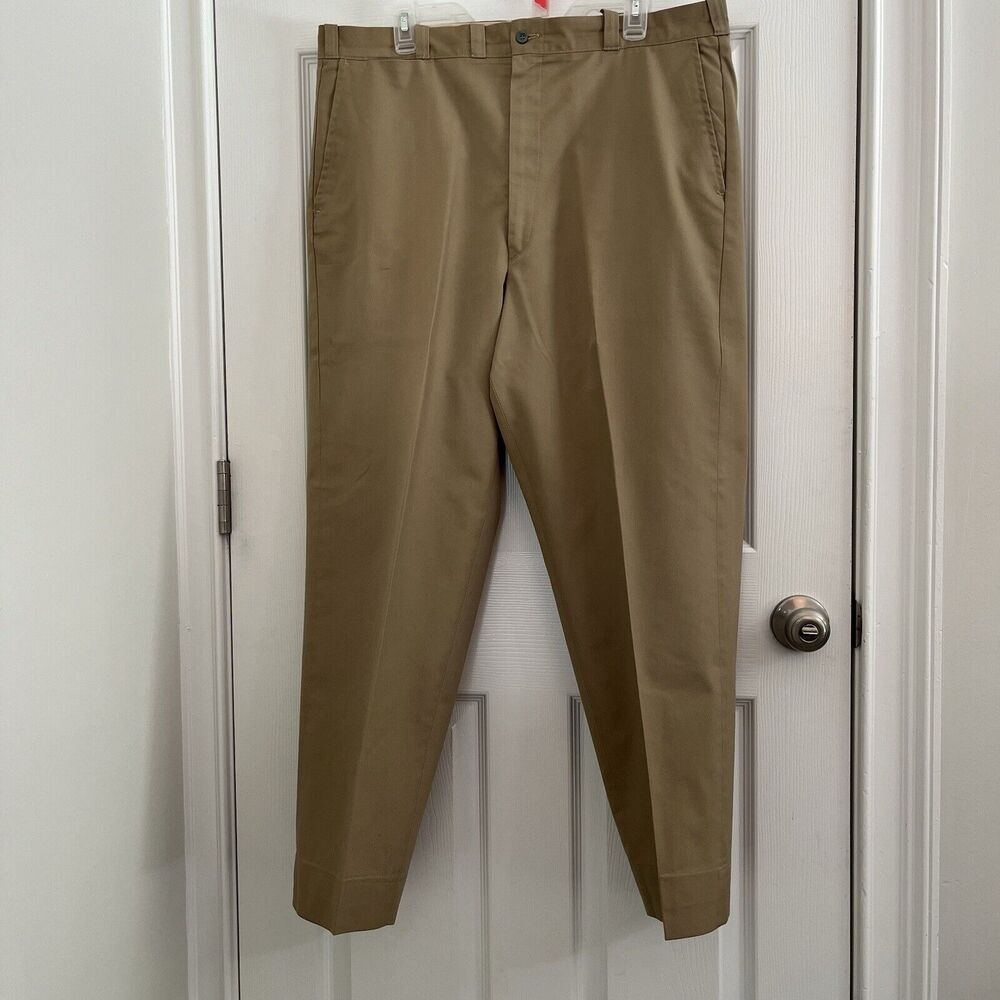 VINTAGE Sears Roebucks 70s Perma Prest Mens Khaki pants 38x29 Grandpa